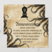 Vintage-Oktopus Ankündigung (Vorne/Hinten)