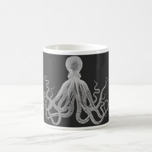 Vintage Oktopus-BW-Tasse Kaffeetasse