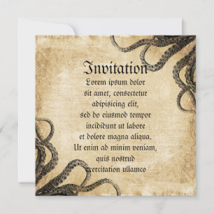 Vintage-Oktopus Einladung