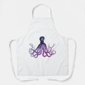 Vintage-Oktopus-Meeresleben  Schürze (Vorderseite)
