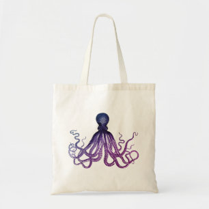 Vintage-Oktopus-Meeresleben Tragetasche