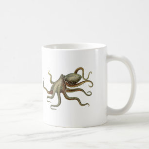 Vintage-Oktopus nautisches Meeresgeschöpf Kaffeetasse