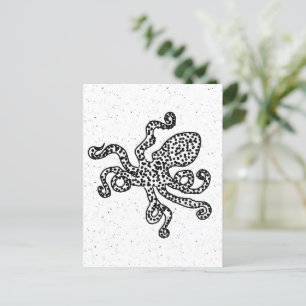 Vintage-Oktopus Postkarte