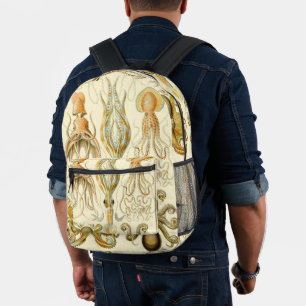 Vintage-Oktopus-Tintenfisch Gamochonia von Ernst H Bedruckter Rucksack