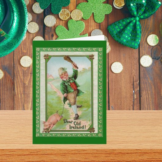 Vintage Old Dear Ireland Card Karte