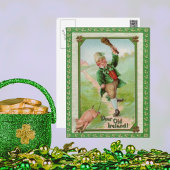 Vintage Old Dear Ireland Card Postkarte