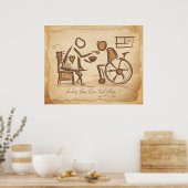 Vintage Old Fashion Caregiver, Nursing Assistant Poster (Küche)