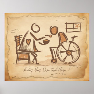 Vintage Old Fashion Pflegekraft, Krankenpfleger Poster