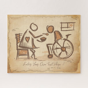 Vintage Old Fashion Pflegekraft, Krankenpfleger Puzzle