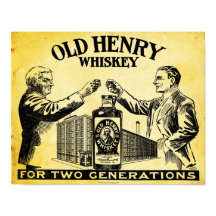 Vintage Old Henry Whiskey Plakat