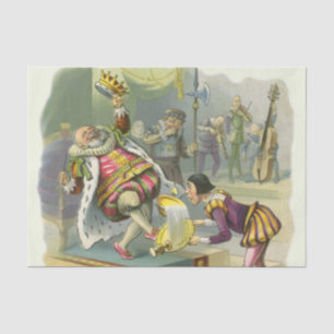 Vintage Old King Cole Kinderreim Gedicht Lied Seidenpapier