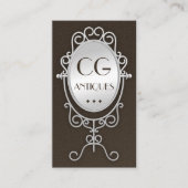 Vintage Old Mirror Antique Dealer Visitenkarten Visitenkarte (Vorderseite)