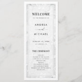 Vintage Old Money White Lace Wedding Programm (Vorderseite)