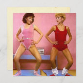 Vintage "Old School Aerobics"-Flachbildausweis (Vorne/Hinten)