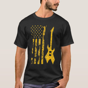 Vintage Old School E-Gitarre für alle Musik T-Shirt