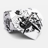 Vintage Old School Rockabilly Krawatte (Gerollt)
