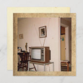 Vintage "Old School Television"-Flachbildschirm (Vorne/Hinten)