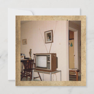 Vintage-"Old School Television"-Flachnotizkarte