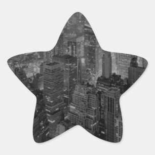 Vintage Old Style New York City Script Stern-Aufkleber