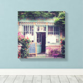 Vintage Old Town Leinwanddruck (Insitu (Holzboden))