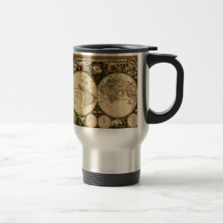Vintage Old World Map Driver's Drinking Tasse