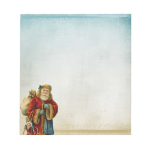 Vintage Old World Weihnachtsmann Notizblock