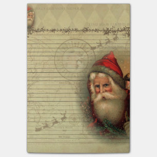 Vintage Old World Weihnachtsmann Post-it-Notizen Post-it Klebezettel