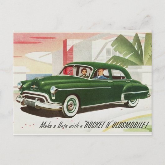 Vintage Oldsmobile Ad-Postkarte Postkarte (Vorderseite)