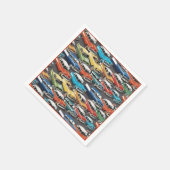 Vintage-Oldtimer-Automobile-Muster-Servietten Serviette (Ecke)