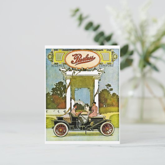 Vintage Oldtimer-Werbung Postkarte (Stehend Vorderseite)