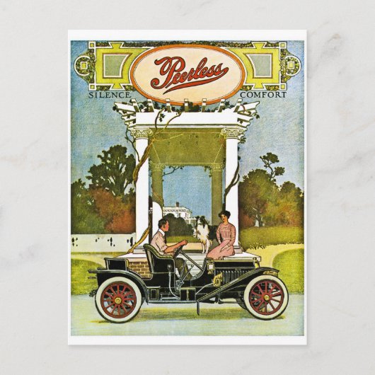 Vintage Oldtimer-Werbung Postkarte (Vorderseite)