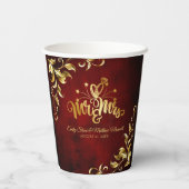 Vintage Oldtimerhochzeit Pappbecher (Rückseite)