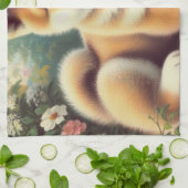 Vintage Ölgemälde Akita Geschirrtuch (Gefaltet)