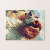 Vintage Ölgemälde in englischer Sprache Puzzle (Horizontal)