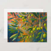 Vintage Olive Toskana Italien Retro Europe Reisen Postkarte (Vorne/Hinten)