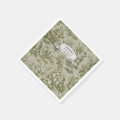 Vintage Oliven-Grüntoile-Dusche Serviette (Ecke)