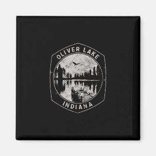 Vintage Oliver Lake Indiana Outdoor-Urlaub Magnet
