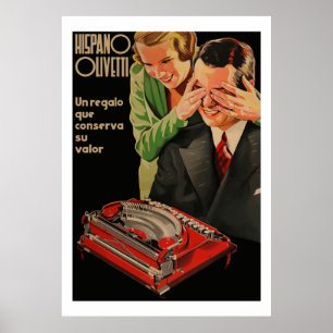 Vintage Olivetti-Anzeigen (wiederhergestellt) Poster