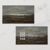 Vintage Ölmalerei, QR-Code-Ereignisfotograf Visitenkarte (Vorne/Hinten)