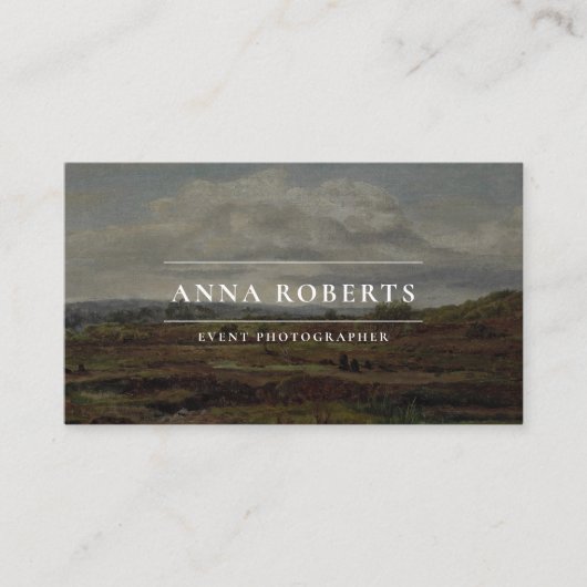 Vintage Ölmalerei, QR-Code-Ereignisfotograf Visitenkarte (Vorderseite)