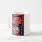 Vintage Ölzeichenwiedergabe Kaffeetasse (Vorderseite Links)