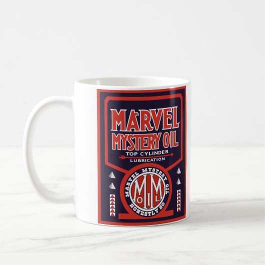 Vintage Ölzeichenwiedergabe Kaffeetasse (Links)