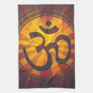 Vintage Om-Symbol Handtuch