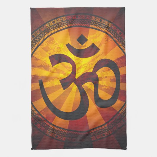 Vintage Om-Symbol Handtuch (Vertikal)
