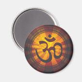 Vintage Om-Symbol-Print Magnet (Vorderseite/Rückseite)