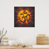 Vintage Om-Symbol-Print Poster (Küche)