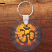 Vintage Om-Symbol-Print Schlüsselanhänger (Vorderseite)