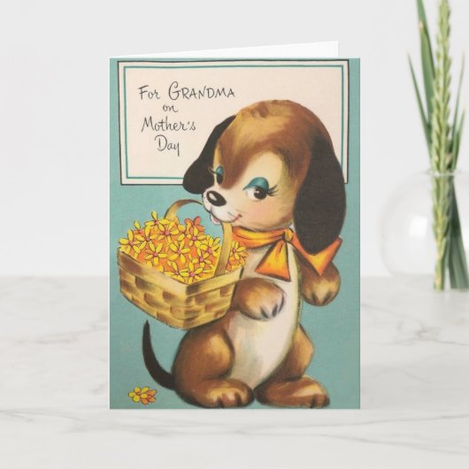 Vintage Oma-Muttertagskarte Karte (Vorderseite)