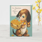 Vintage Oma-Muttertagskarte Karte (Gelbe Blume)