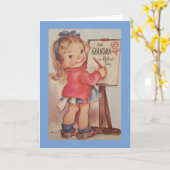 Vintage Oma-Muttertagskarte Karte (Gelbe Blume)